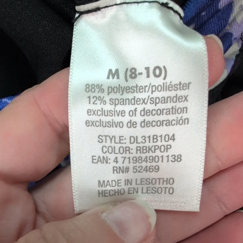 Danskin Purple and Black Leggings with Flared Design - Picture 8 of 8